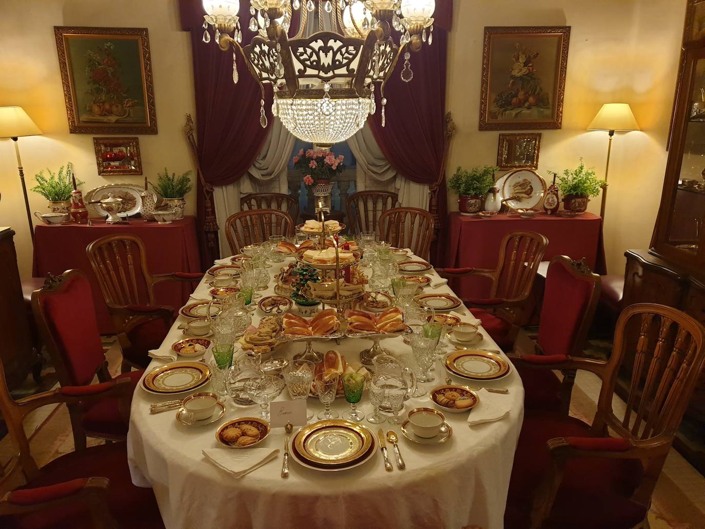 Mesa de Navidad en casa de Carlos Chapa.