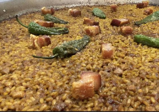 Arroz de torreznos de Soria y presa ibérica