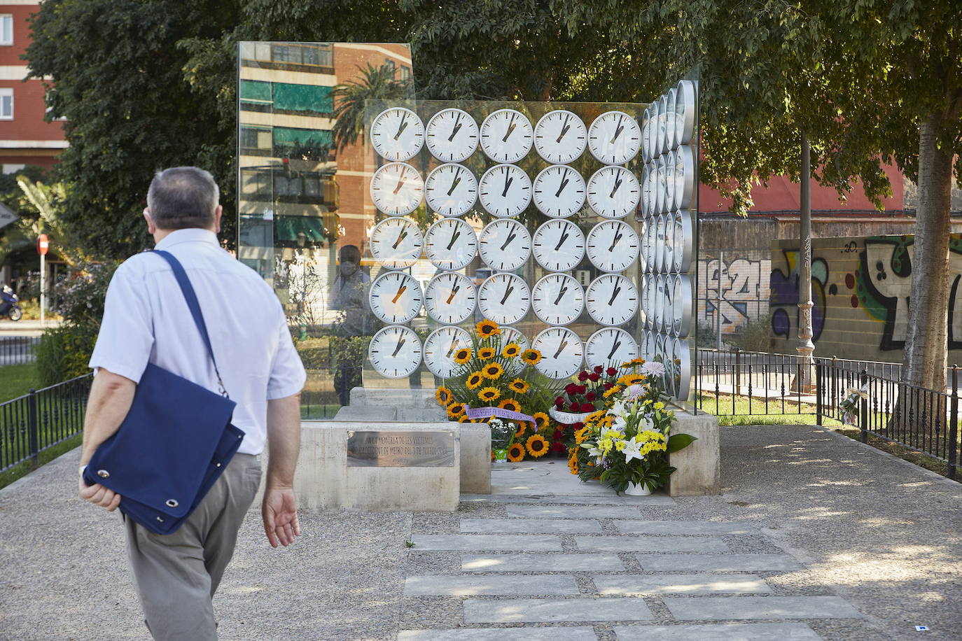 Monumento a las víctimas del accidente de metro, en una imagen de archivo.