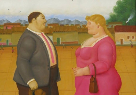 'Pareja en la plaza', de Botero.