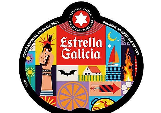 Las señas de identidad valencianas visten las botellas de Estrella Galicia