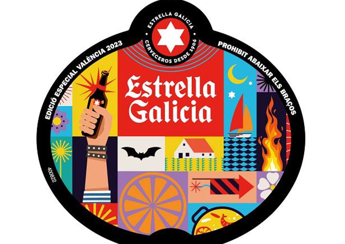 Las señas de identidad valencianas visten las botellas de Estrella Galicia