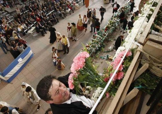 Ofrenda a la Mare de Déu de Lledó, en una imagen de archivo.