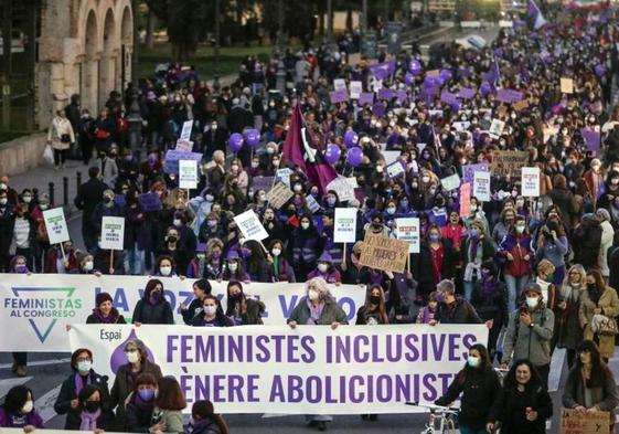 Manifestación del 8M en Valencia.