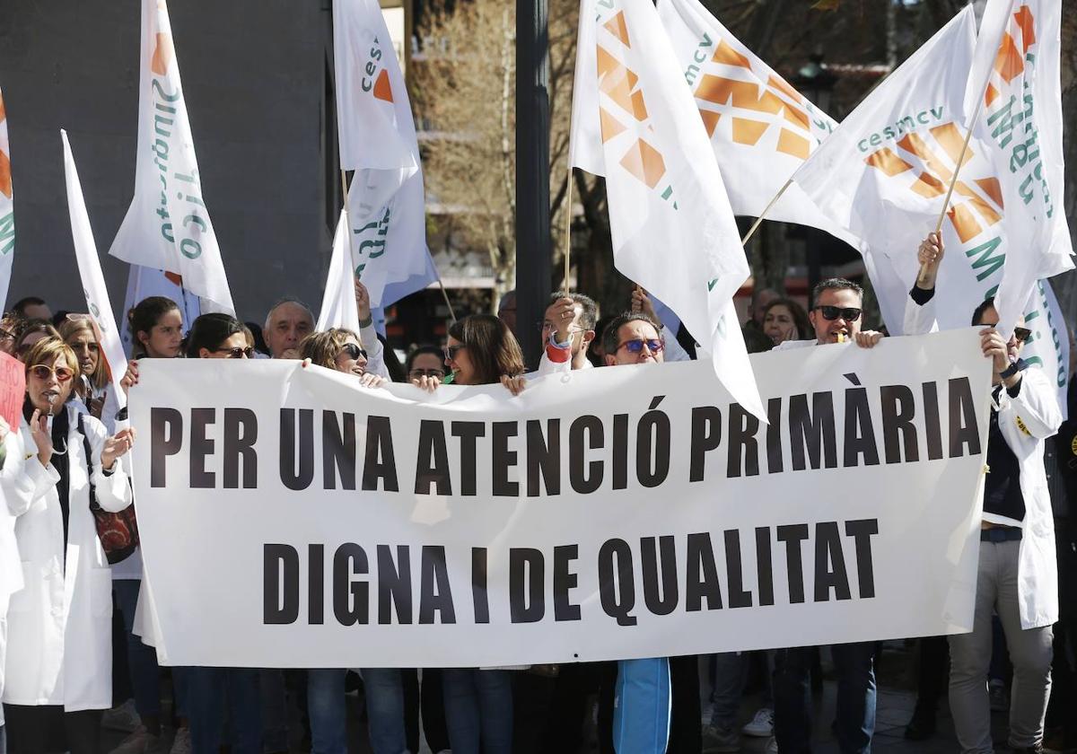 La protesta del Sindicato Médico de la Comunitat