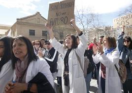 Protesta del Sindicato Médico de la Comunitat.