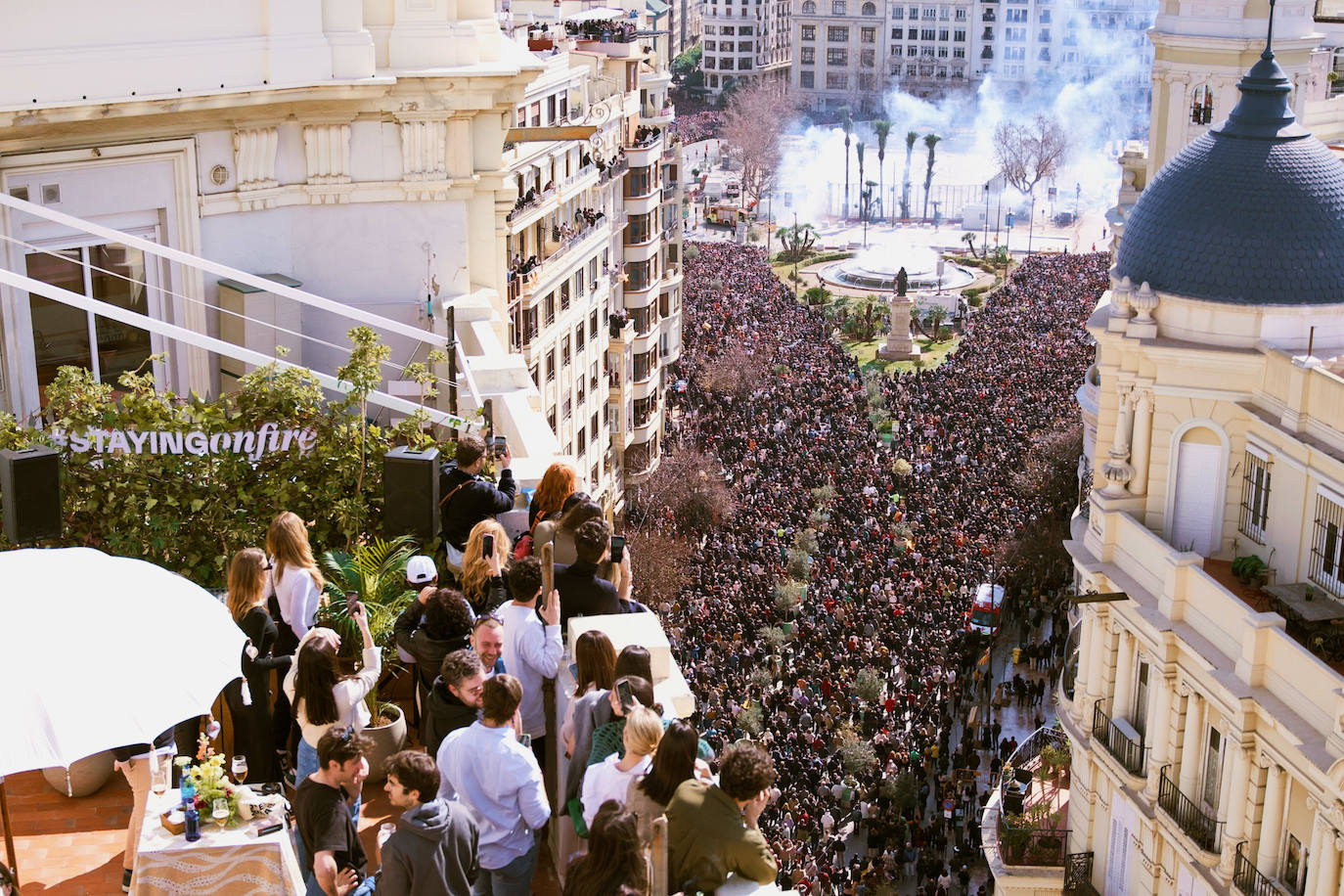 Vistas desde el balcón de StayingValencia.