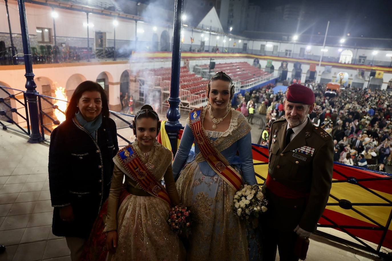 Homenaje de las Fuerzas Armadas a las falleras mayores de Valencia 2023