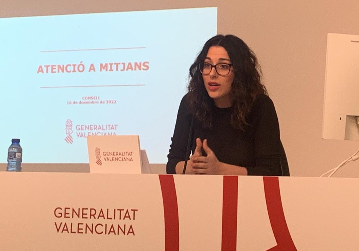 La portavoz del Consell, Aitana Mas.