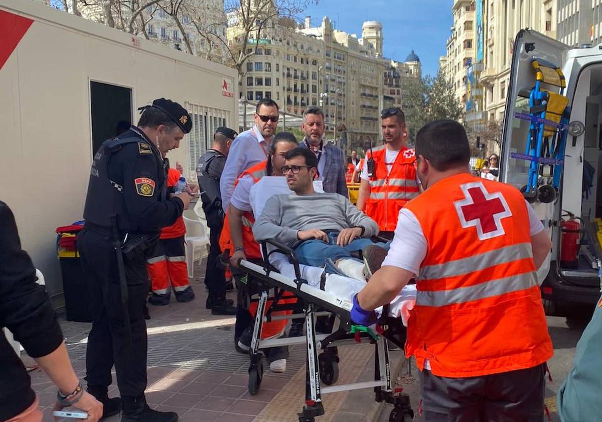 Varios heridos durante la mascletà de este viernes