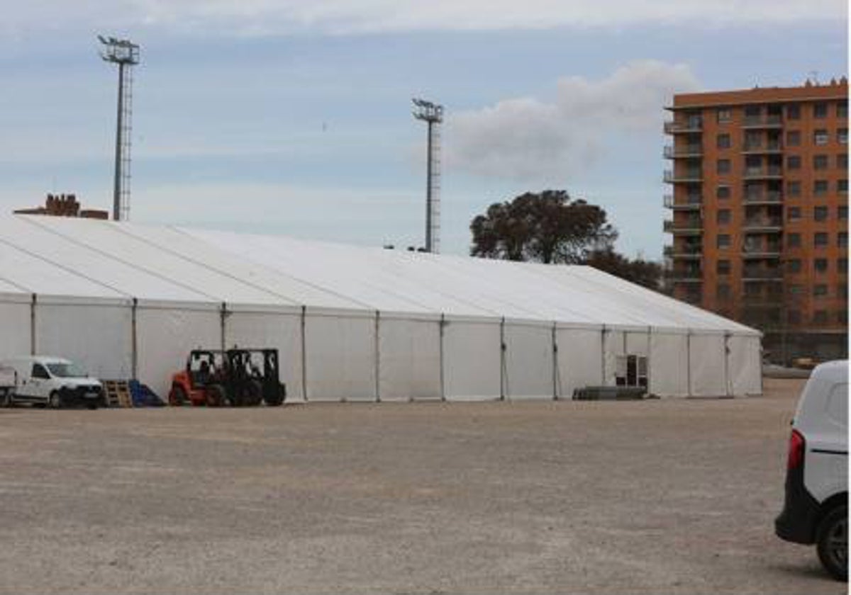 El cuartel general del gran rodaje americano en Quatre Carreres.