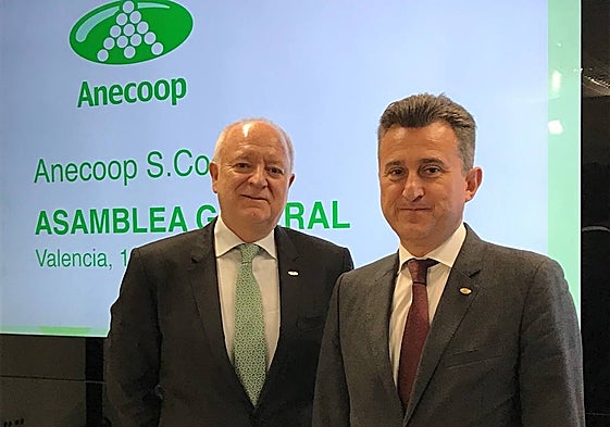 El director general de Anecoop,Joan Mir, y el presidente, Alejandro Monzón.