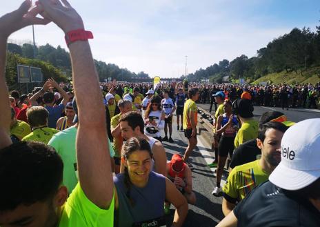 Imagen secundaria 1 - Impresionante media maratón en Lisboa, sin cabeza y a lo loco