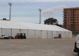 El cuartel general del gran rodaje americano en Quatre Carreres.