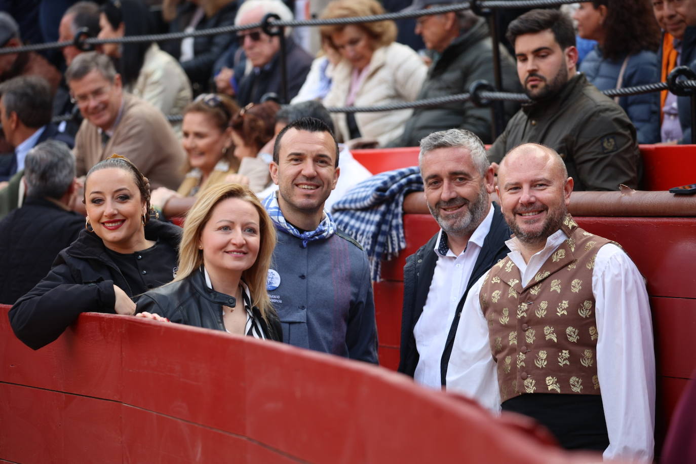 Carmen Lomana, Feliciano López y Juan Roig, en la tarde de Roca Rey