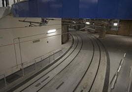 Imagen de archivo de las vías del metro.