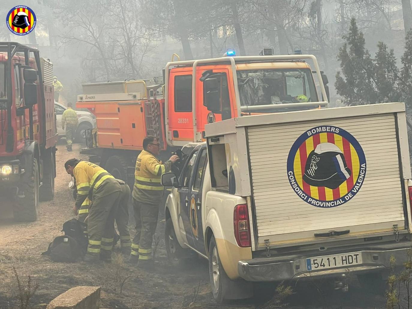 Incendio forestal en Villanueva de Viver