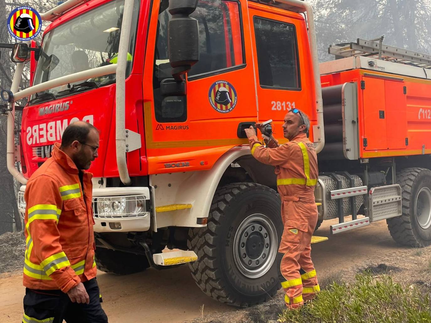 Incendio forestal en Villanueva de Viver