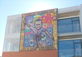 Mural con la figura de Fermín Muguruza.