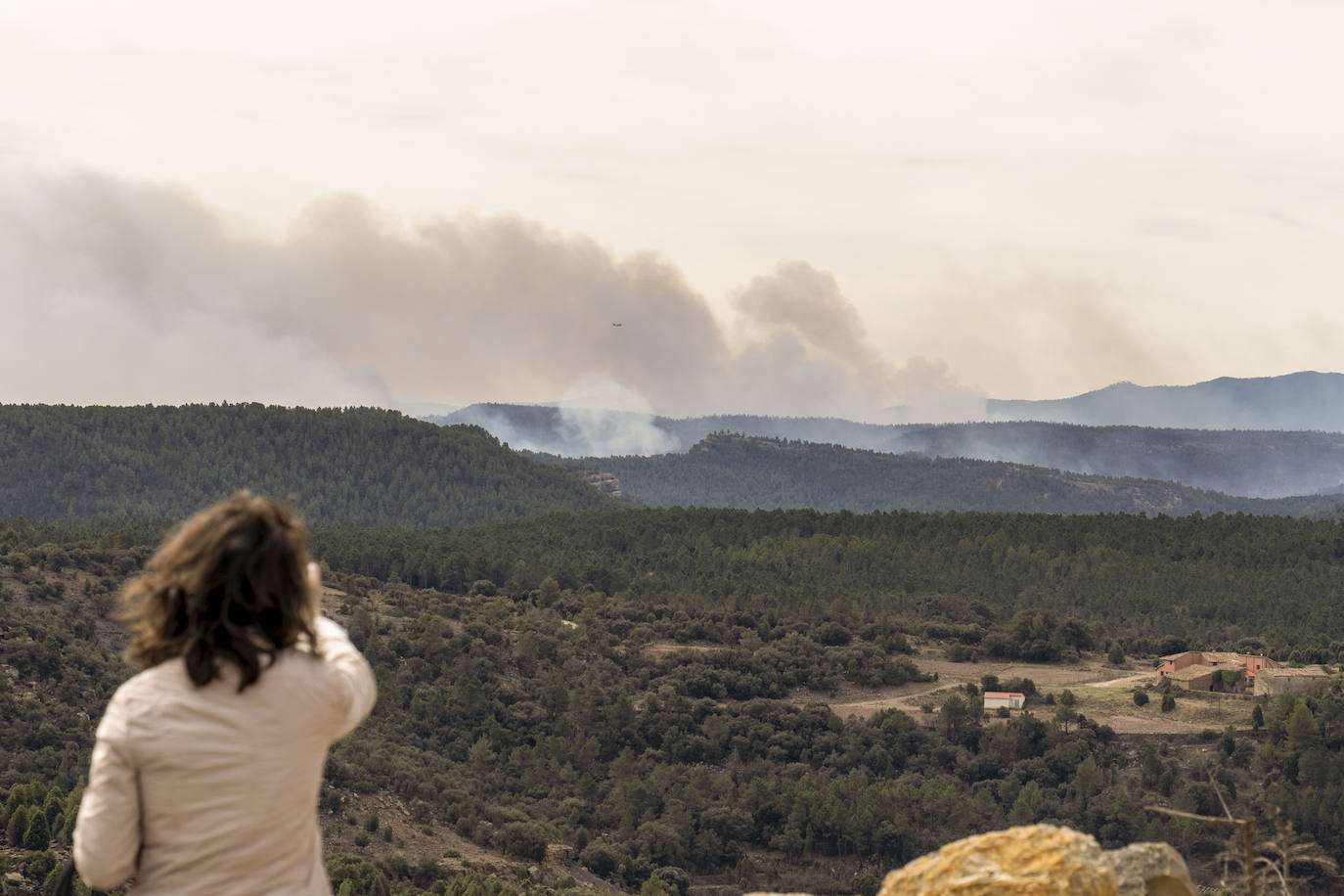 Incendio forestal en Villanueva de Viver