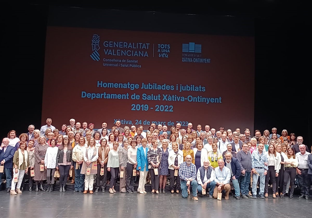 El personal jubilado en los últimos cuatro años que se han reunido tras la pandemia.