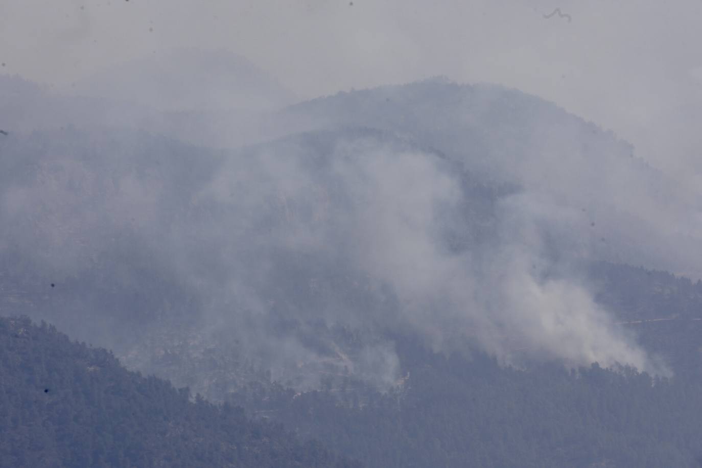 Incendio forestal en Villanueva de Viver