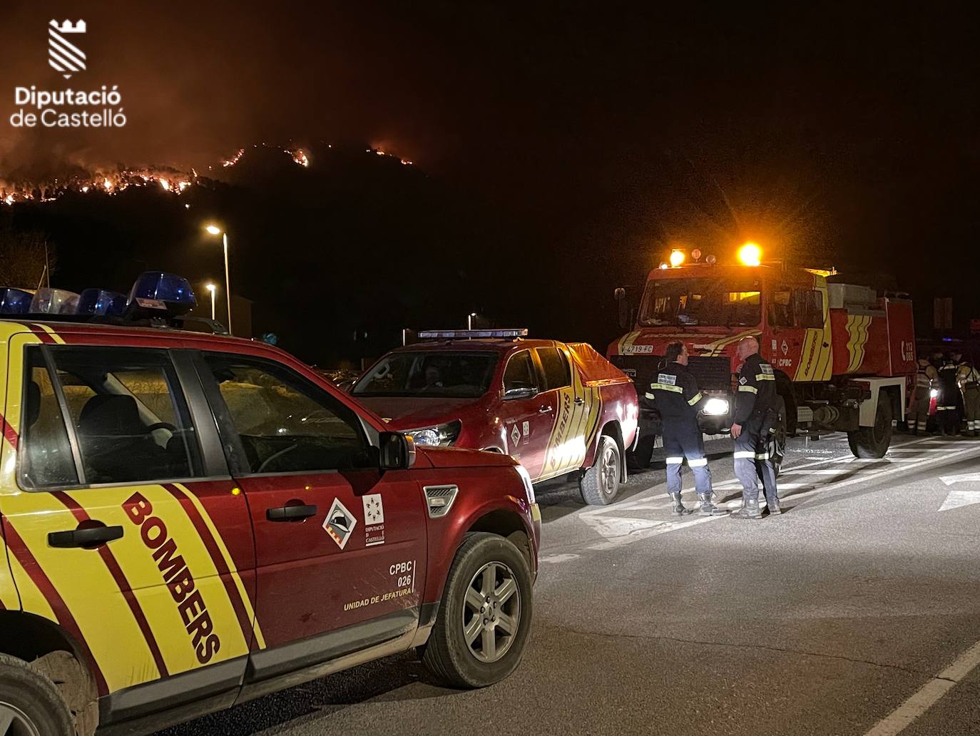 Incendio forestal en Villanueva de Viver