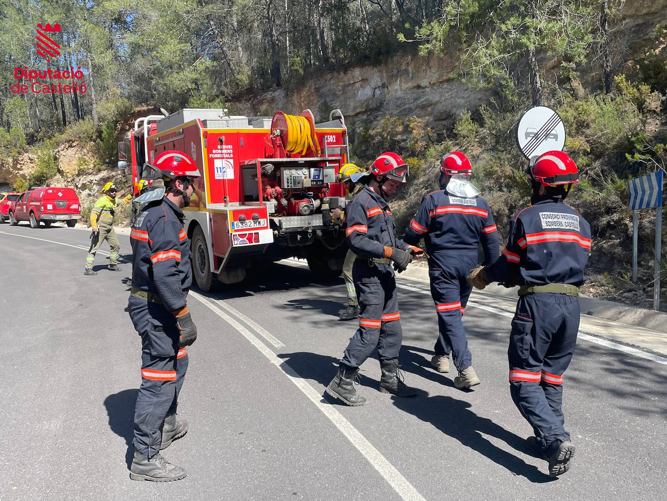 Incendio forestal en Villanueva de Viver