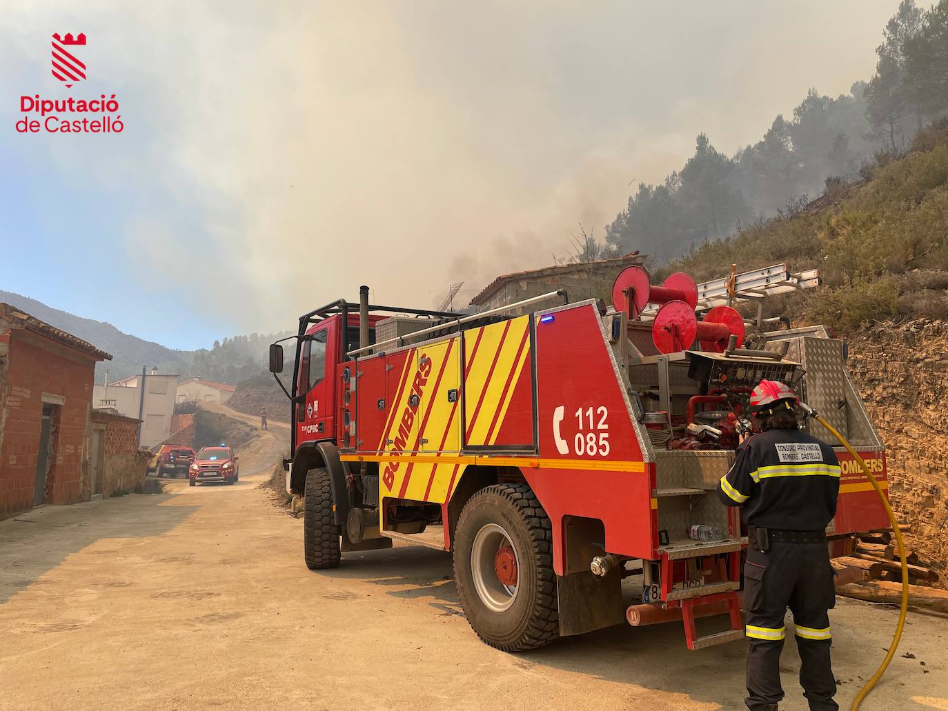 Incendio forestal en Villanueva de Viver