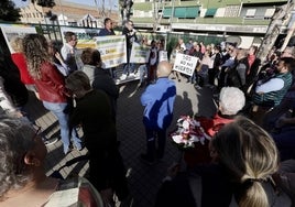 Un momento de la protesta.