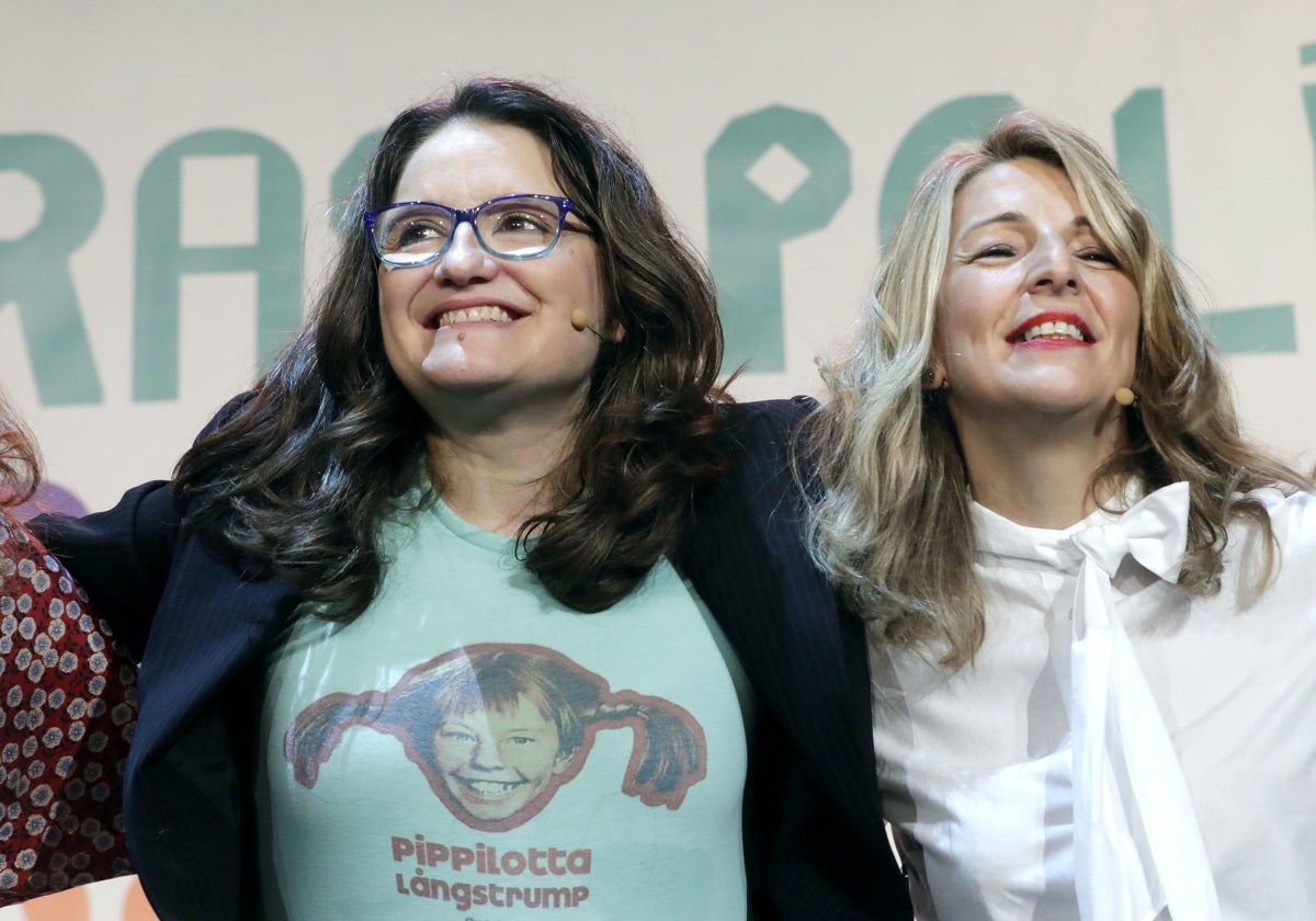 Mónica Oltra y Yolanda Díaz, en noviembre de 2021.