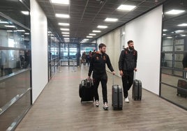 Bojan Dub, a su llegada al aeropuerto de Kaunas.