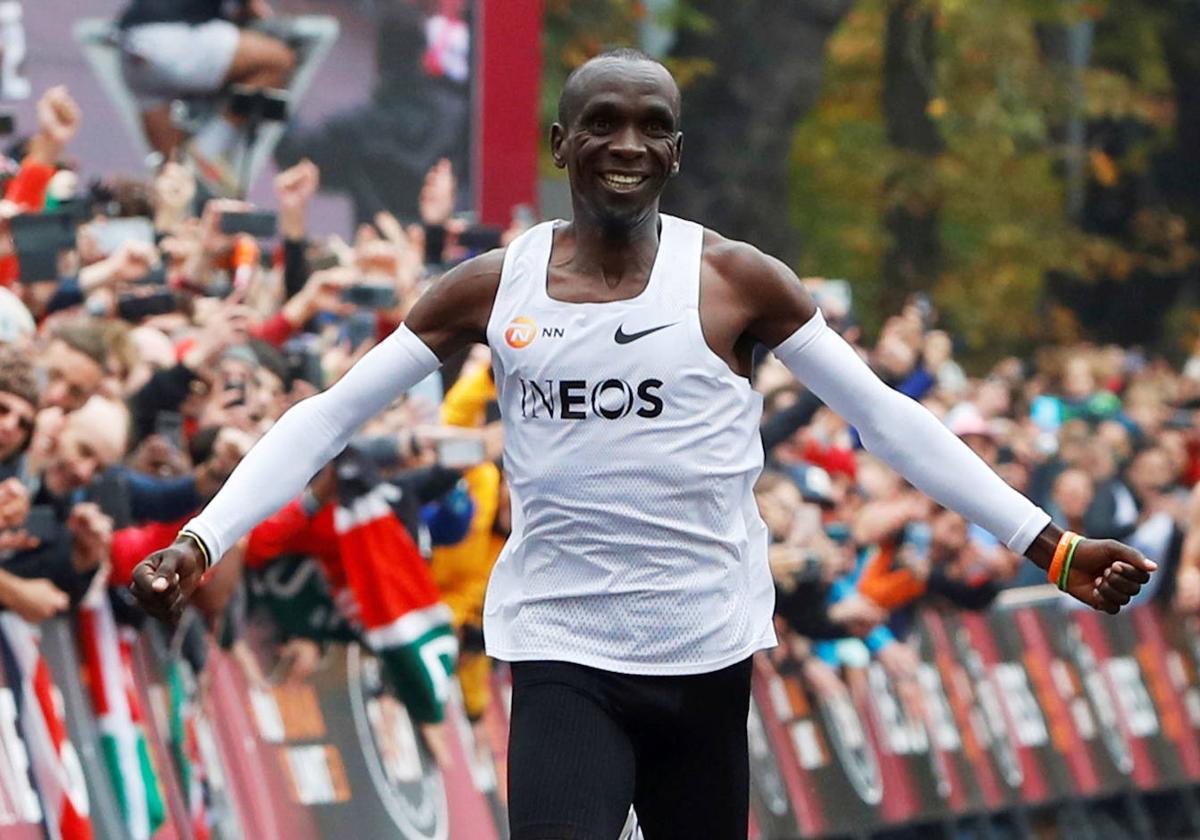 Eliud Kipchoge en el reto Ineos celebrado en Viena en el que bajó de las dos horas