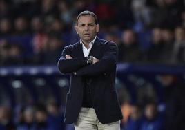 Javier Calleja, durante un partido con el Levante.