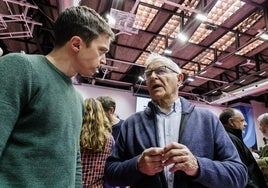 Joan Ribó, alcalde de Valencia, junto a Íñigo Errejón, líder de Más País.