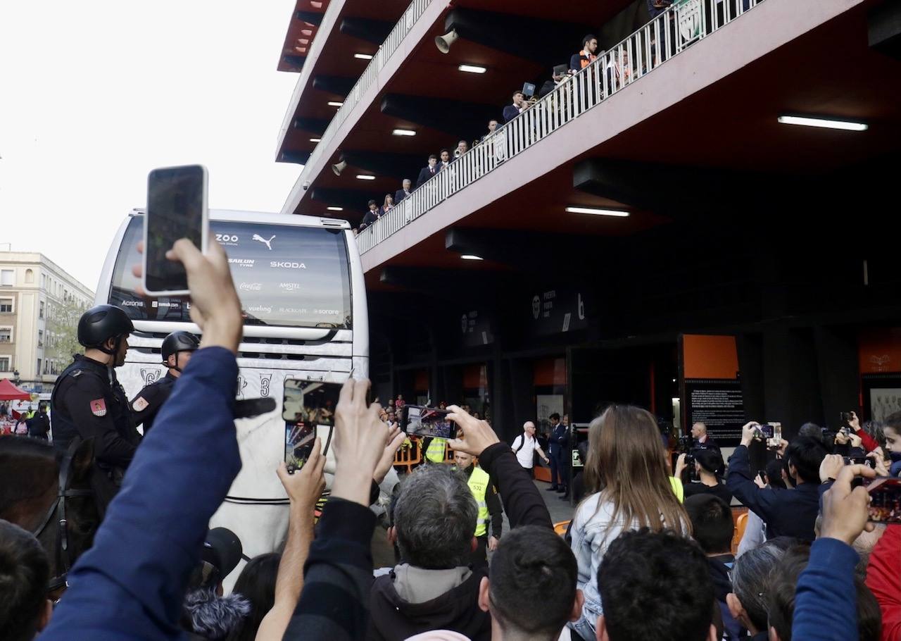 Así ha sido la llegada del Valencia a Mestalla