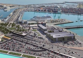 Recreación de la nueva terminal de cruceros en Valencia.