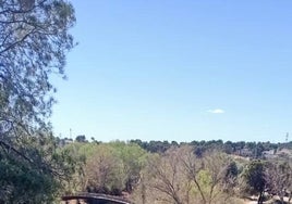 Vistas desde el azud, en plena primavera.