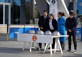 El jurado de 'Masterchef' en L'Oceanogràfic de Valencia.