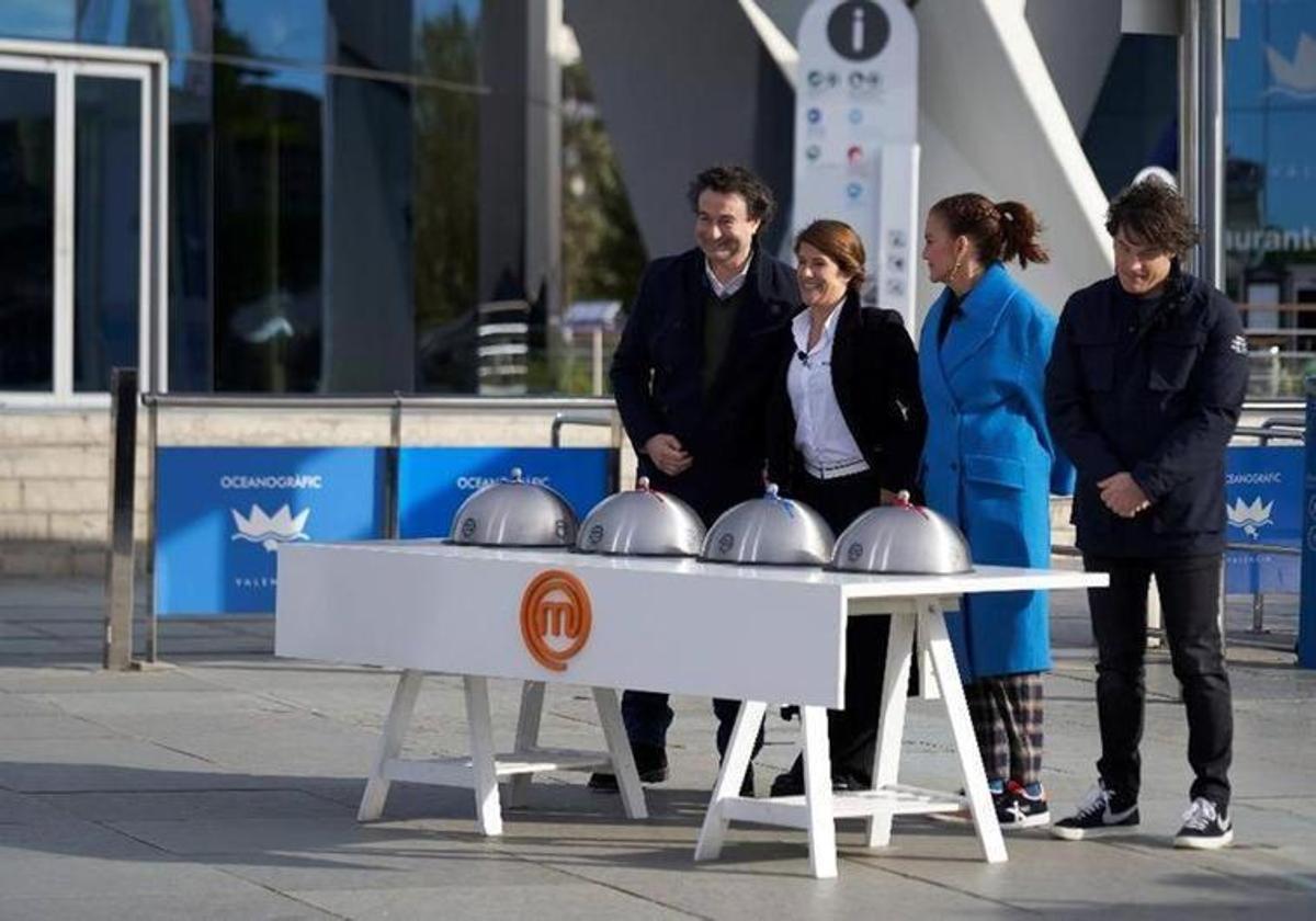 El jurado durante el programa de 'Masterchef' grabado en Valencia