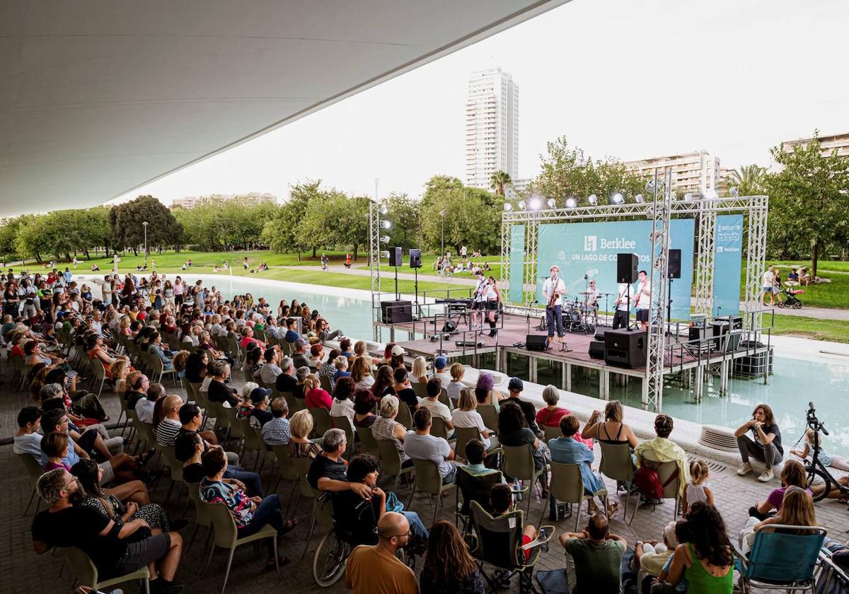 Conciertos de Berklee Valencia en la Ciudad de las Artes y las Ciencias en una edición pasada.