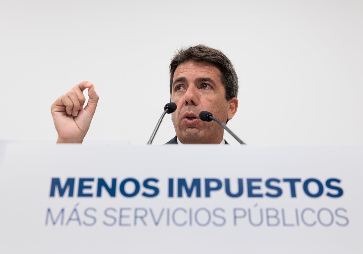 El líder del PPCV y candidato a presidir la Generalitat Carlos Mazón.