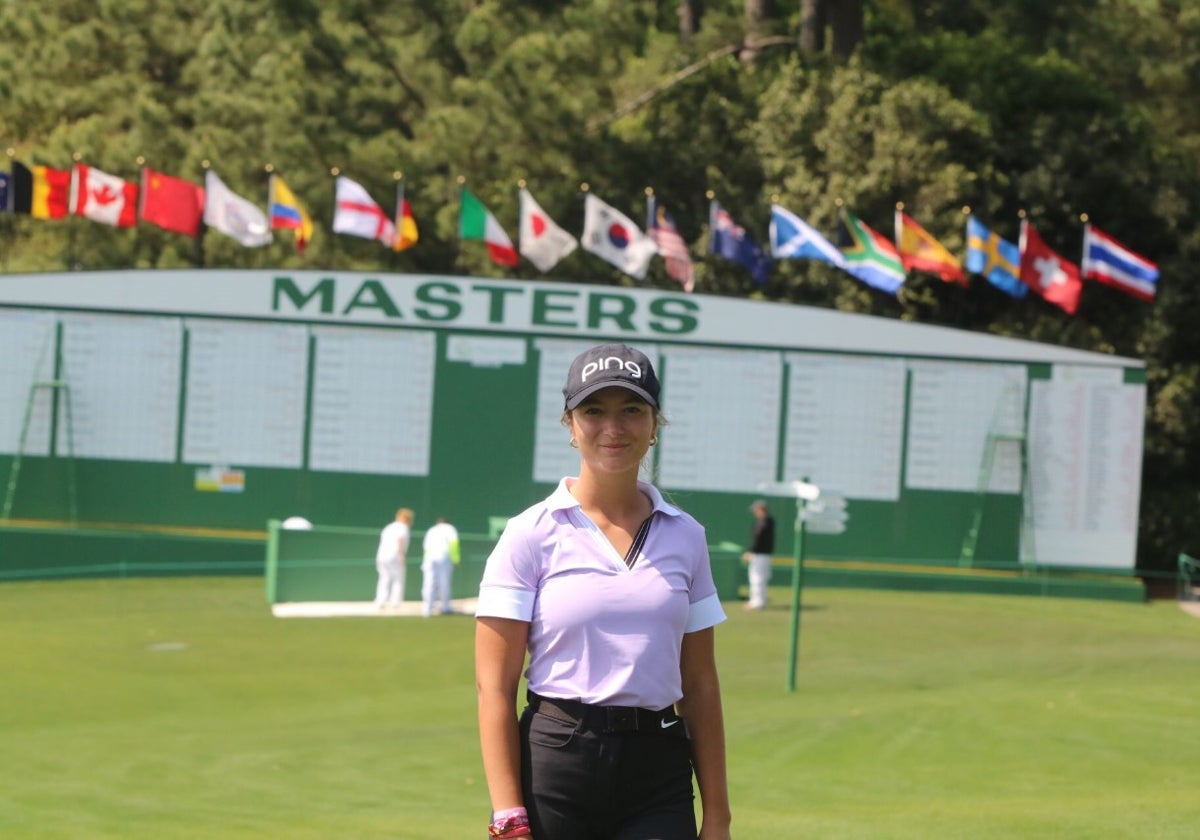 Carla Tejedo durante el Masters de Augusta.