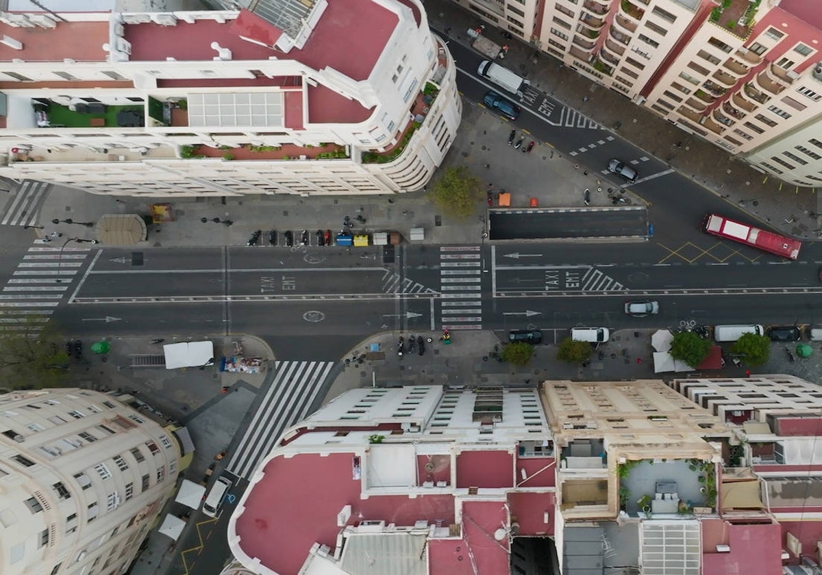 Vista de edificaciones proyectadas por Javier Goerlich.