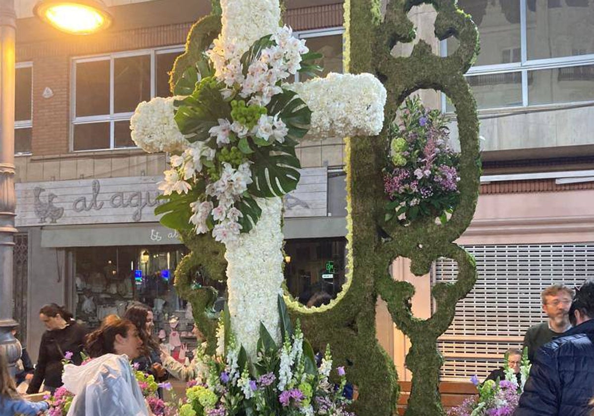 Cruz de la falla Conde Salvatierra-Cirilo Amorós, ganadora en 2022.