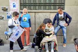 Protesta en Madrid.