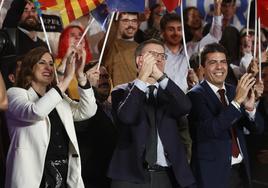 María José Catalá, Alberto Núñez Feijóo y Carlos Mazón.