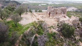 Tramo donde se recuperará la muralla sur del Castillo del Rebollet de La Font.