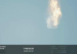 Así ha explotado en el aire el cohete de Elon Musk a 2.127 km/h