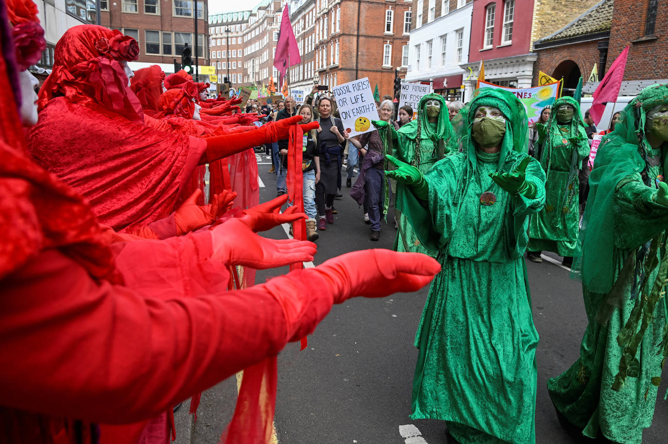 Marcha ecologista en Londres contra el cambio climático